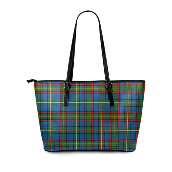 Tait Wedding Ancient Tartan Leather Tote Bag