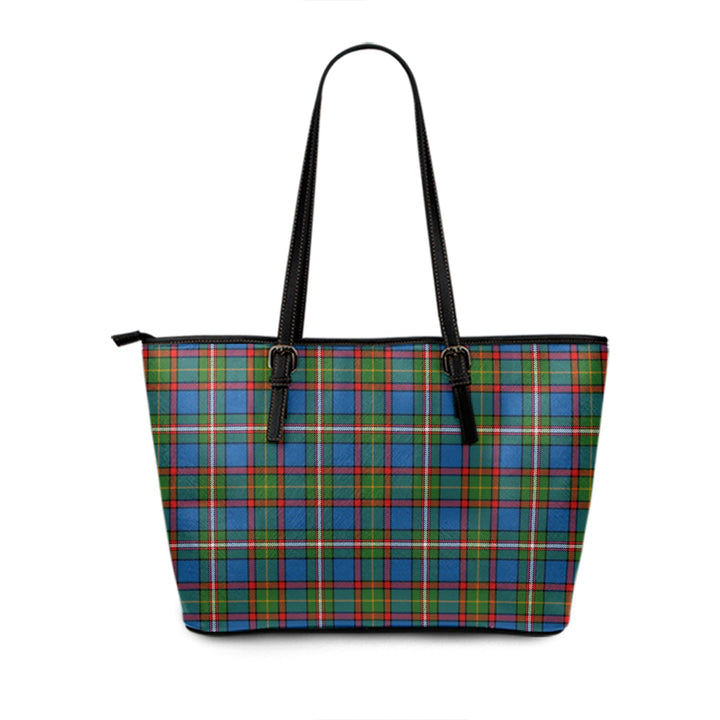 Tait Wedding Ancient Tartan Leather Tote Bag