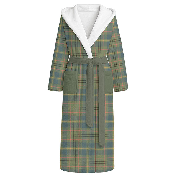 Taylor Ancient Clan Badge Tartan Flannel Hooded Bathrobe