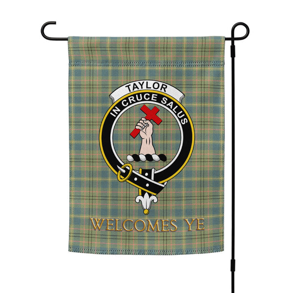 Taylor Ancient Clan Badge Tartan Garden Flag