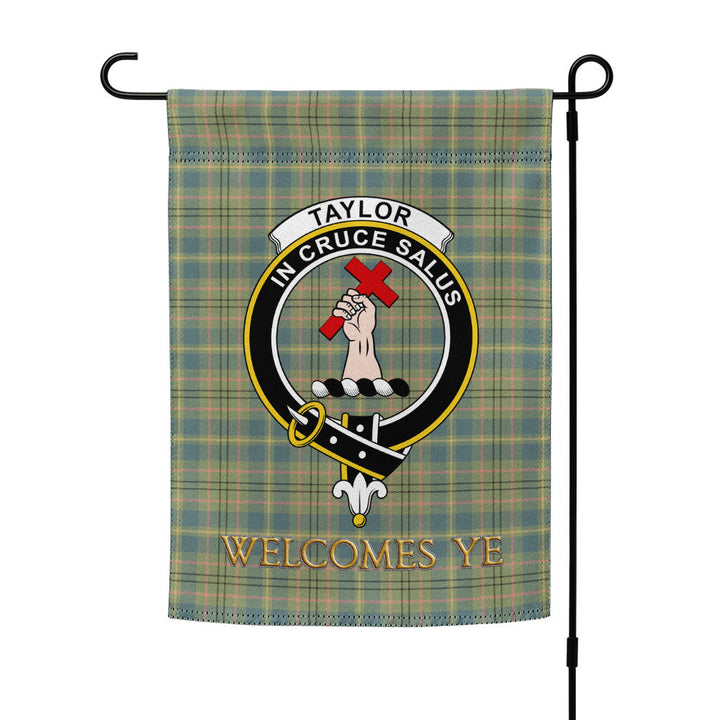 Taylor Ancient Clan Badge Tartan Garden Flag