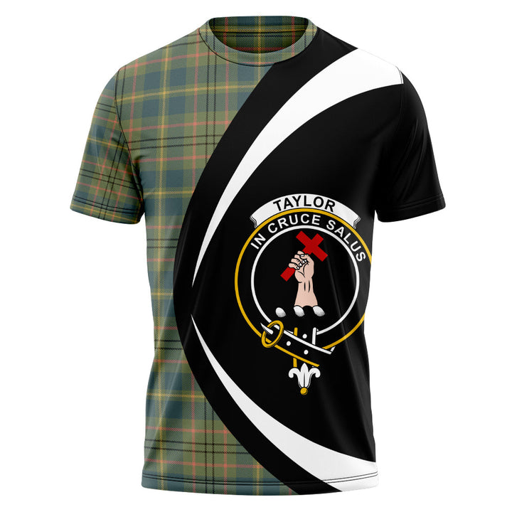 Taylor Ancient Clan Badge Tartan T-Shirt Circle Style Personalized