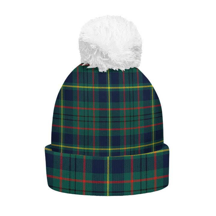 Taylor Modern Clan Badge Tartan Bobble Beanie Hat