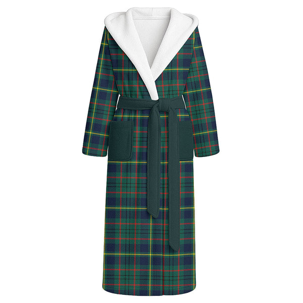 Taylor Modern Clan Badge Tartan Flannel Hooded Bathrobe