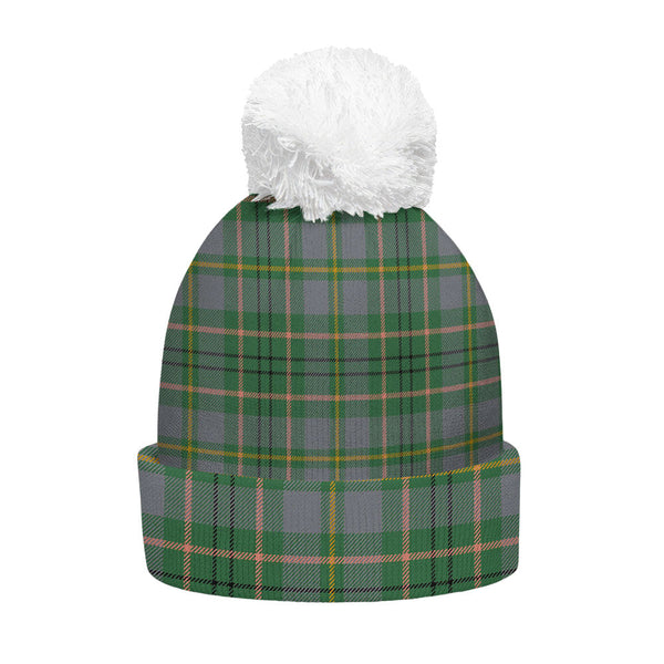 Taylor Weathered Clan Badge Tartan Bobble Beanie Hat