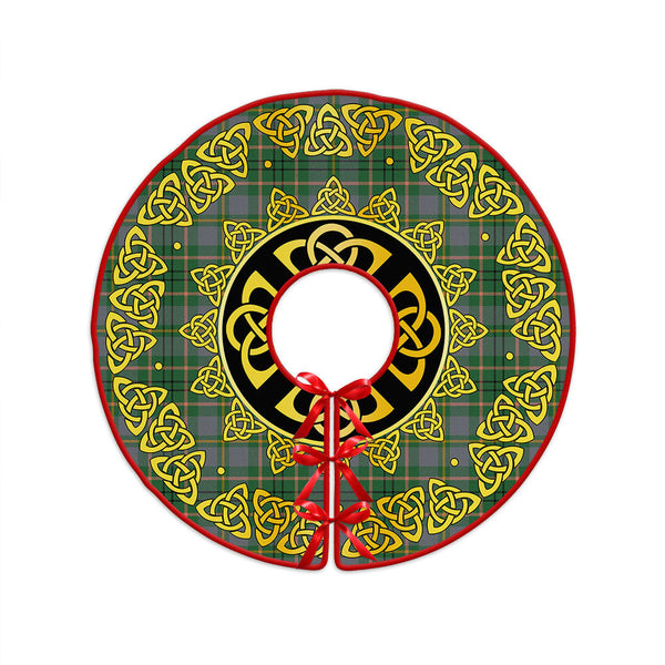 Taylor Weathered Clan Badge Tartan Christmas Tree Skirt Golden Celtic Heritage