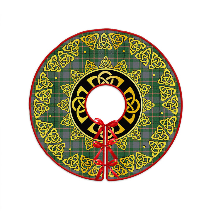 Taylor Weathered Clan Badge Tartan Christmas Tree Skirt Golden Celtic Heritage