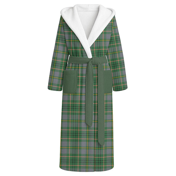Taylor Weathered Clan Badge Tartan Flannel Hooded Bathrobe