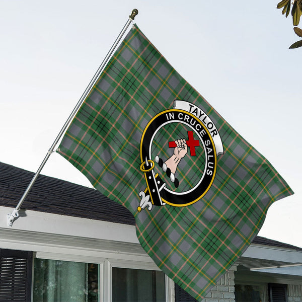 Taylor Weathered Clan Badge Tartan House Flag