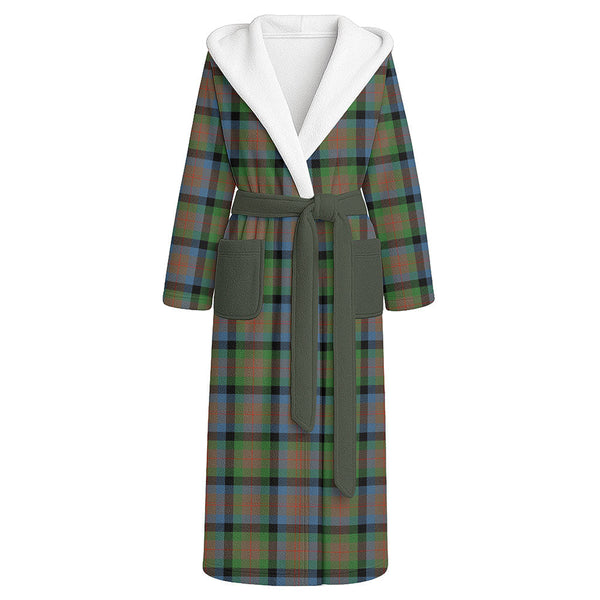 Tennant Ancient Clan Badge Tartan Flannel Hooded Bathrobe