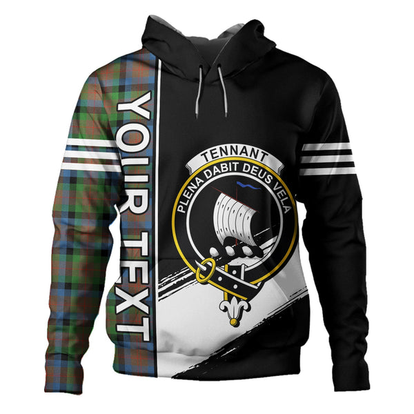 Tennant Ancient Clan Badge Tartan Hoodie Quarter Style Personalized