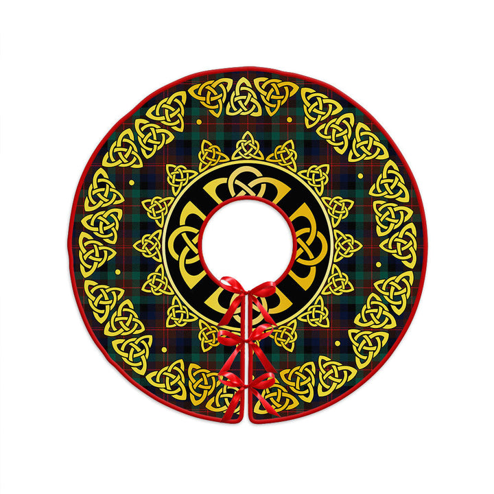 Tennant Modern Clan Badge Tartan Christmas Tree Skirt Golden Celtic Heritage