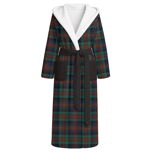 Tennant Modern Clan Badge Tartan Flannel Hooded Bathrobe