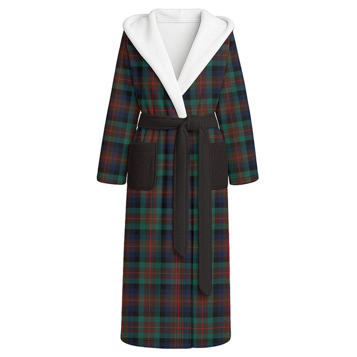 Tennant Modern Clan Badge Tartan Flannel Hooded Bathrobe