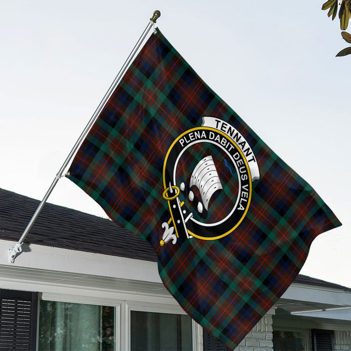 Tennant Modern Clan Badge Tartan House Flag