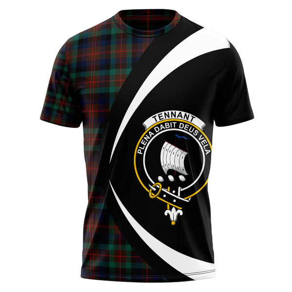 Tennant Modern Clan Badge Tartan T-Shirt Circle Style Personalized