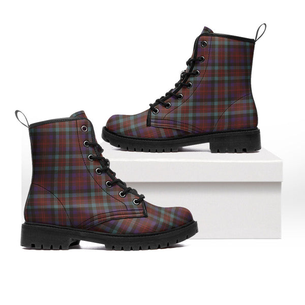 Tennant Weathered Clan Badge Tartan Leather Boots