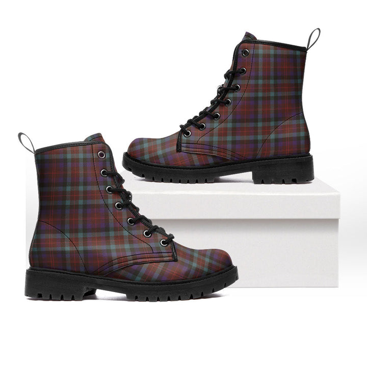 Tennant Weathered Clan Badge Tartan Leather Boots