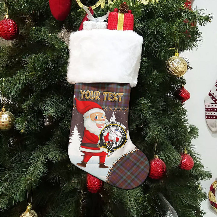 Tennant Weathered Clan Badge Tartan Christmas Stocking Holiday Blessings Merry Christmas Joy