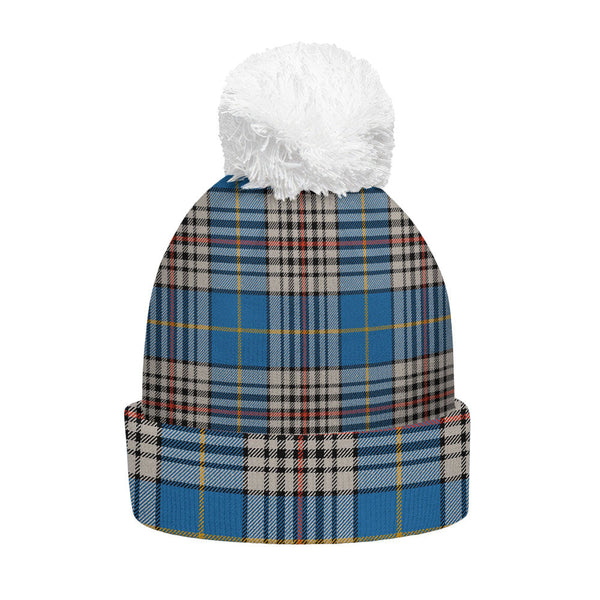 Thompson Variant (Thomson Variant) Ancient Clan Badge Tartan Bobble Beanie Hat