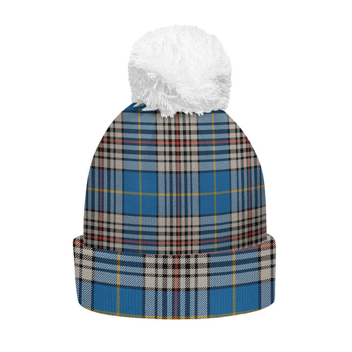 Thompson Variant (Thomson Variant) Ancient Clan Badge Tartan Bobble Beanie Hat