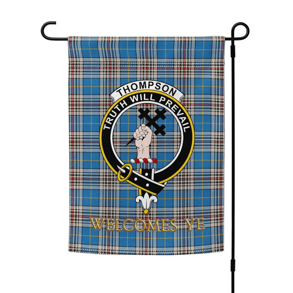 Thompson Variant (Thomson Variant) Ancient Clan Badge Tartan Garden Flag