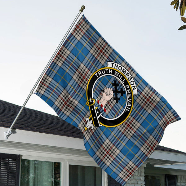 Thompson Variant (Thomson Variant) Ancient Clan Badge Tartan House Flag