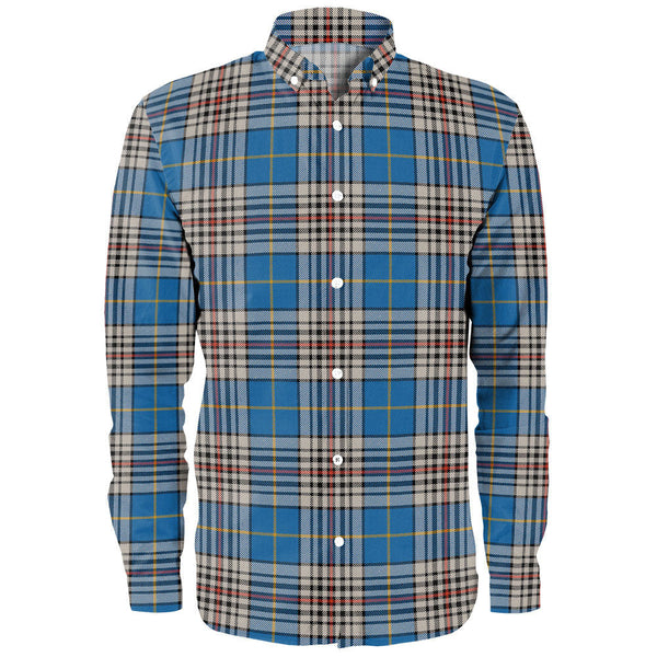 Thompson Variant (Thomson Variant) Ancient Clan Badge Tartan Long Sleeve Shirt