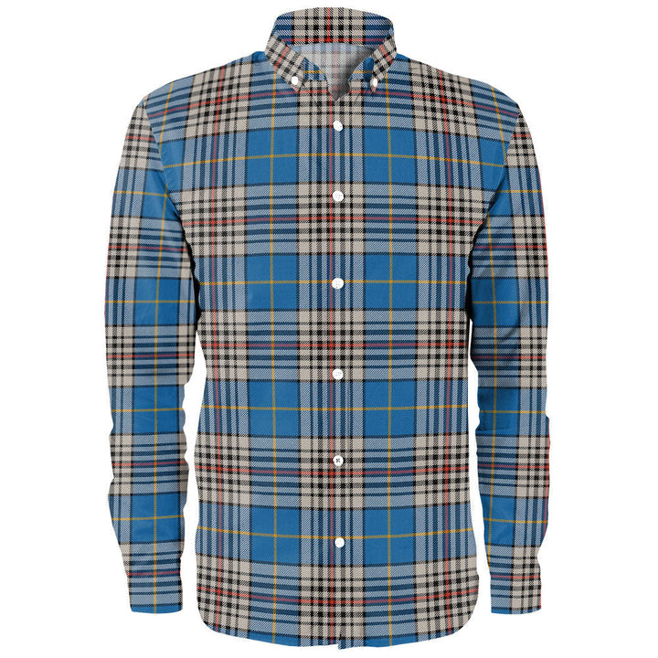 Thompson Variant (Thomson Variant) Ancient Clan Badge Tartan Long Sleeve Shirt