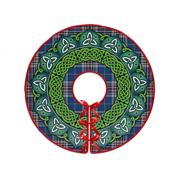 Thompson Variant (Thomson Variant) Modern Clan Badge Tartan Christmas Tree Skirt Heritage Holiday Decor