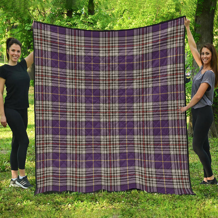 Thompson Variant (Thomson Variant) Weathered Clan Badge Tartan Premium Quilt