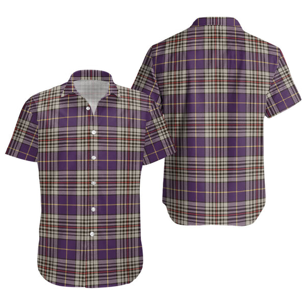 Thompson Variant (Thomson Variant) Weathered Clan Badge Tartan Short Sleeve Shirt