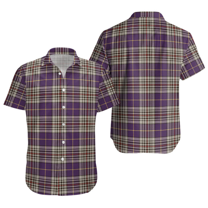 Thompson Variant (Thomson Variant) Weathered Clan Badge Tartan Short Sleeve Shirt