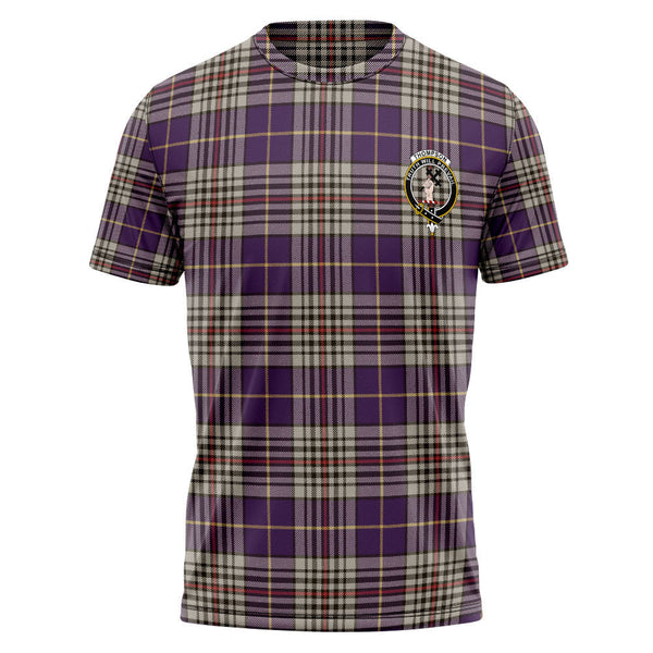 Thompson Variant (Thomson Variant) Weathered Clan Badge Tartan T-Shirt