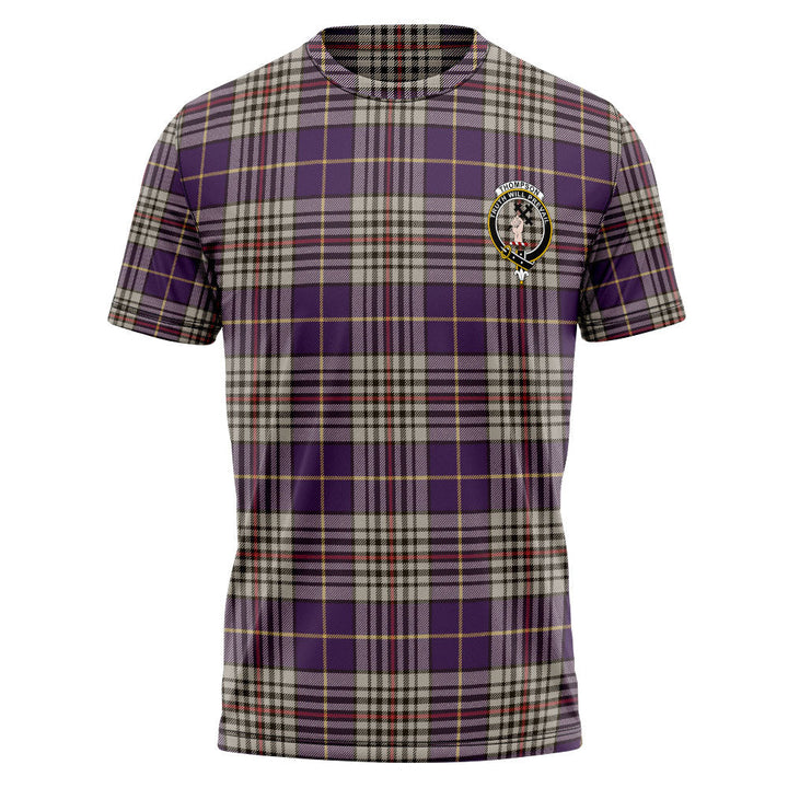 Thompson Variant (Thomson Variant) Weathered Clan Badge Tartan T-Shirt