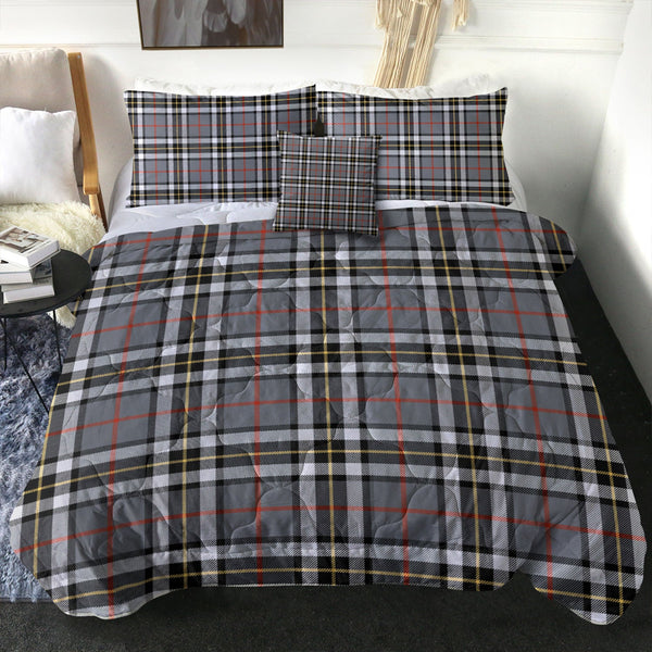 Thomson Grey (MacThomas Thompson Grey) Modern Clan Badge Tartan Comforter