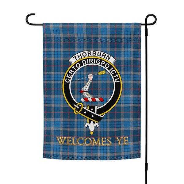 Thorburn (Thurburn) Modern Clan Badge Tartan Garden Flag