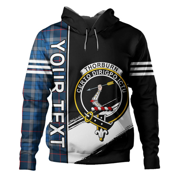 Thorburn (Thurburn) Modern Clan Badge Tartan Hoodie Quarter Style Personalized