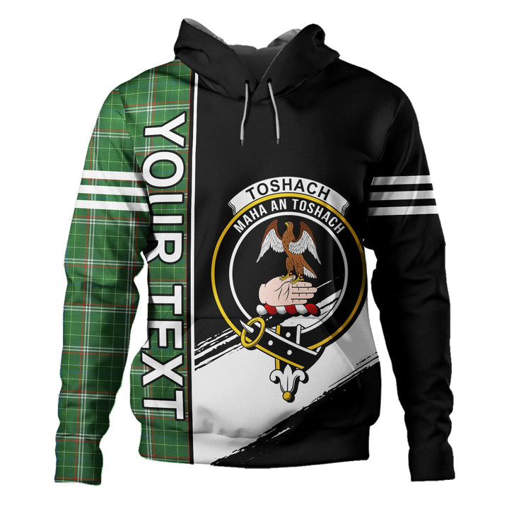 Toshach Ancient Clan Badge Tartan Hoodie Quarter Style Personalized