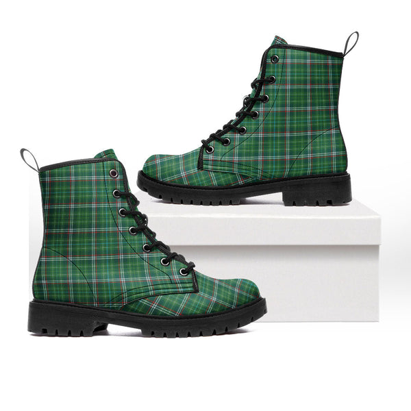 Toshach Modern Clan Badge Tartan Leather Boots