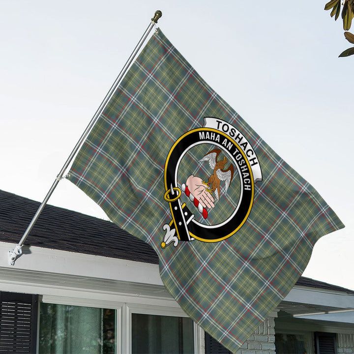 Toshach Weathered Clan Badge Tartan House Flag
