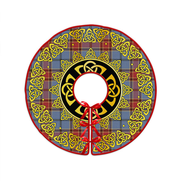 Traill (Trayle) Ancient Clan Badge Tartan Christmas Tree Skirt Golden Celtic Heritage