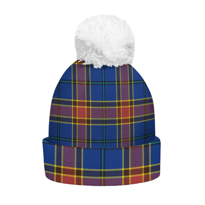 Traill (Trayle) Modern Clan Badge Tartan Bobble Beanie Hat