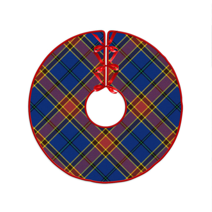 Traill (Trayle) Modern Clan Badge Tartan Christmas Tree Skirt