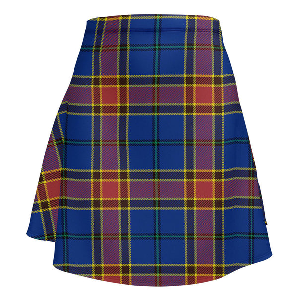 Traill (Trayle) Modern Clan Badge Tartan Flared Skirt