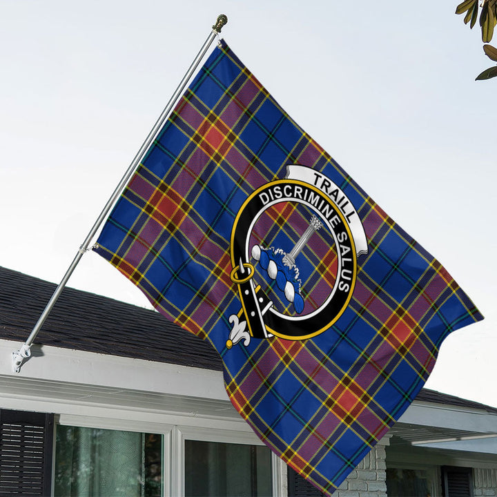 Traill (Trayle) Modern Clan Badge Tartan House Flag
