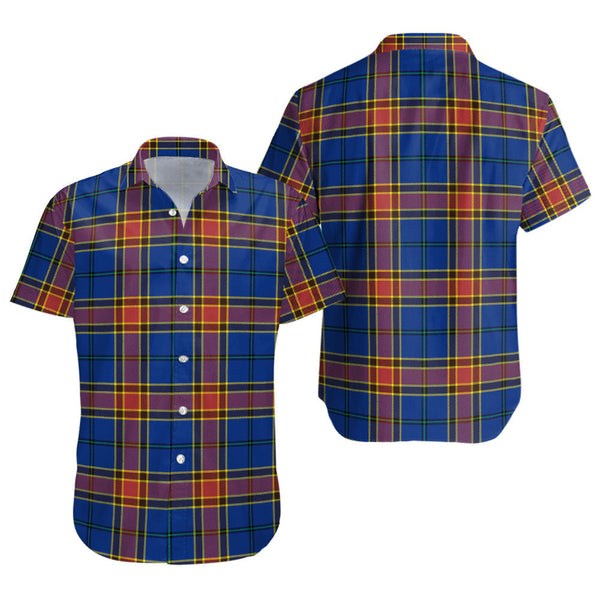 Traill (Trayle) Modern Clan Badge Tartan Short Sleeve Shirt