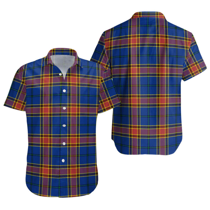 Traill (Trayle) Modern Clan Badge Tartan Short Sleeve Shirt