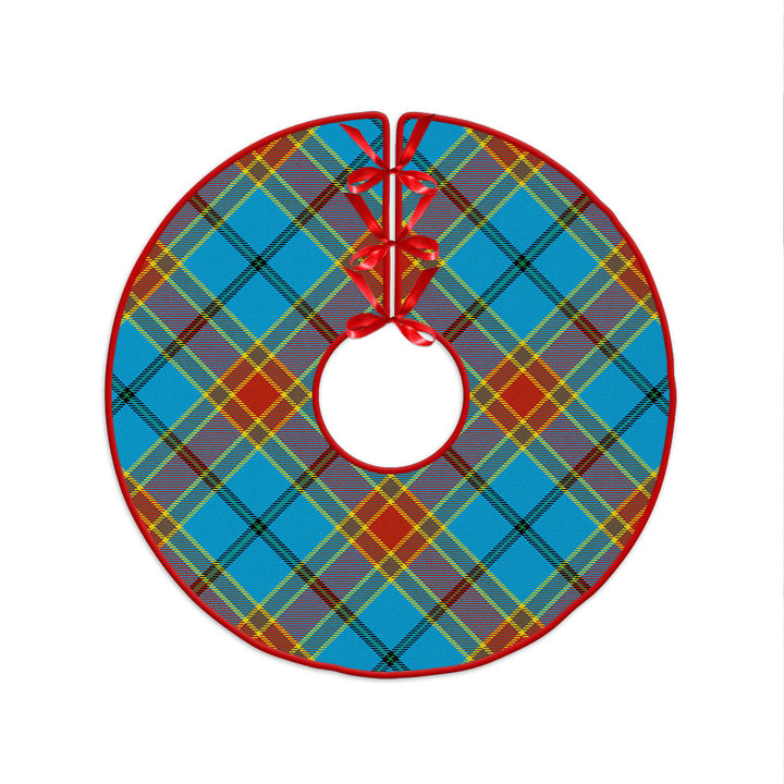Traill (Trayle) Weathered Clan Badge Tartan Christmas Tree Skirt