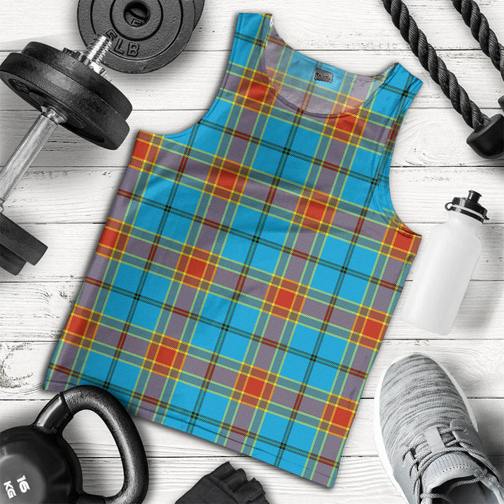 Traill (Trayle) Weathered Clan Badge Tartan Men Tank Top